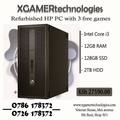 Recertified core i3 HP tower computer with 3 free games