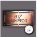 Windsor Copper CNC laser Cut Name Plate