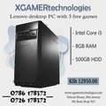Reconditioned Core i5 Lenovo pc with 3 free games
