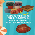 In-Store Special Buy 5 Hearts or Refills, Get Fudge