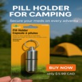 Pill Holder with Keyring Travel Friendly