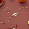 Silver rakhi bracelet