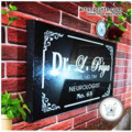 Premium Black Granite Engraved House Name Plate