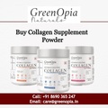 Buy Collagen Supplement Powder for Glowing Skin & Strong Hair - GreenOpia