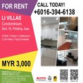 Li Villas Section 16 Petaling Jaya for Rent