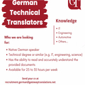 We are looking for IT & Engineering Translators (English - German)
